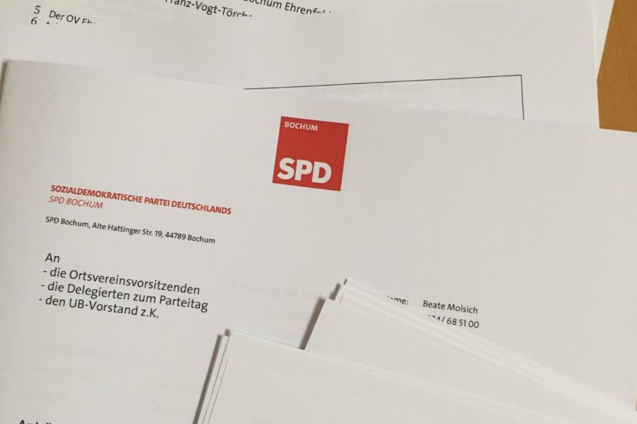 Anträge zum Parteitag der SPD Bochum am 13. Juni 2016