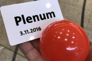 Arbeitnehmerempfang der SPD-Fraktion NRW: Abstimmungsball und Plenumskarte