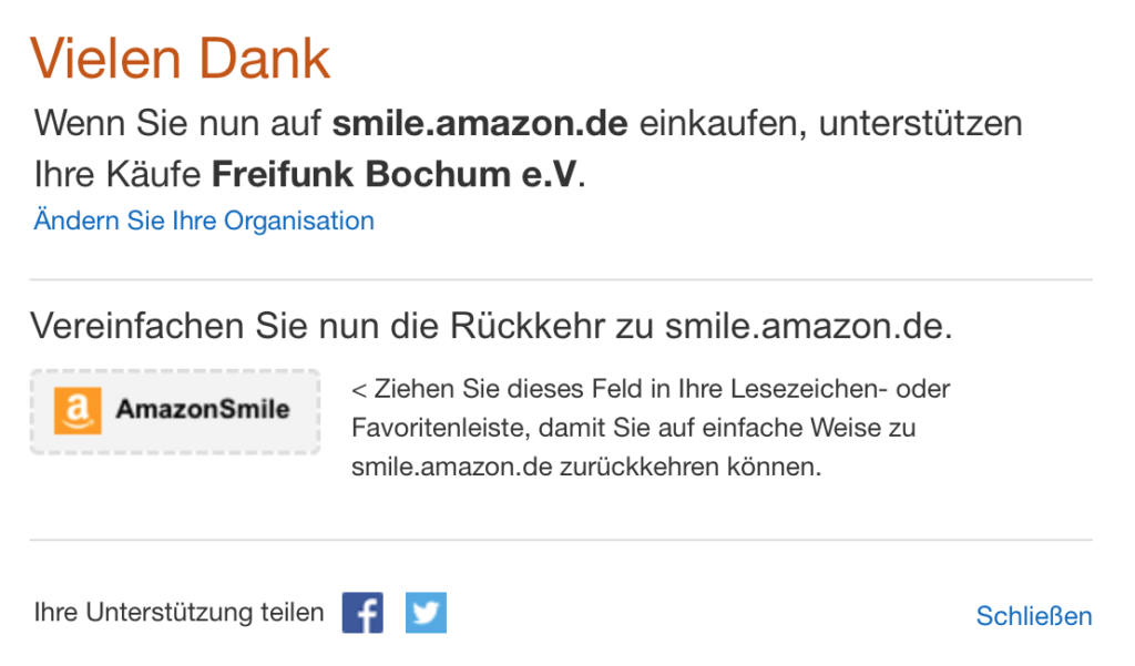 Den Freifunk Bochum #FFBO als Amazon-Kunde unterstützen: via smile.amazon.de