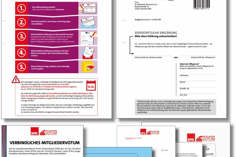Aus dem SPD-Jahrbuch: Unterlagen zum Mitgliedervotum 2013 über den Koalitionsvertrag zwischen CDU/CSU und SPD.