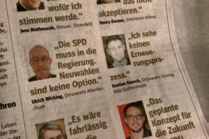 WAZ Bochum (17.02.2018): Stimmung aus den Ortsvereinen zur großen Koalition: #GroKo oder #NoGroKo - oder aber #unentschlossen