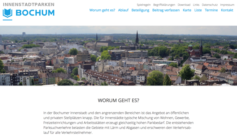Website innenstadtparken-bochum.de