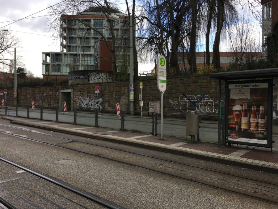 Haltestelle Bergmannsheil im Bochumer Ehrenfeld #boEhrenfeld