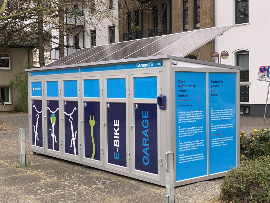 E-Bike-Garage #3 auf dem William-Shakespeare-Platz im Bochumer Ehrenfeld