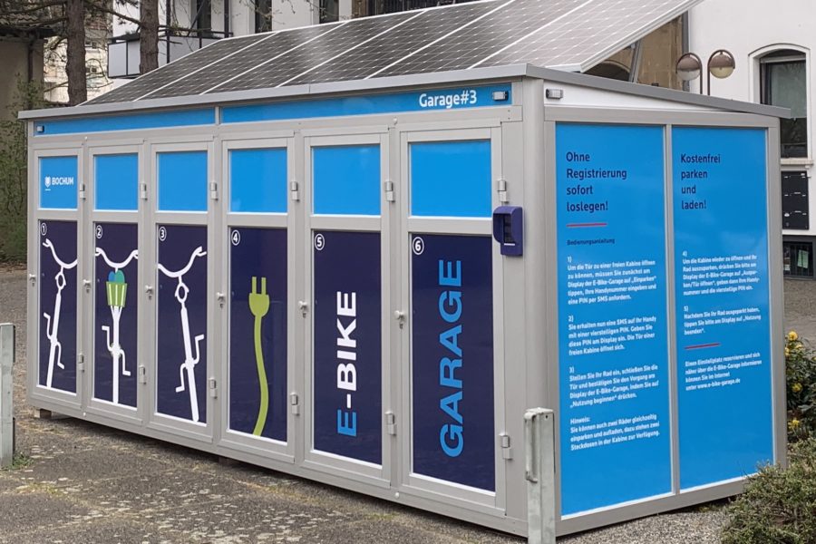 E-Bike-Garage #3 auf dem William-Shakespeare-Platz im Bochumer Ehrenfeld