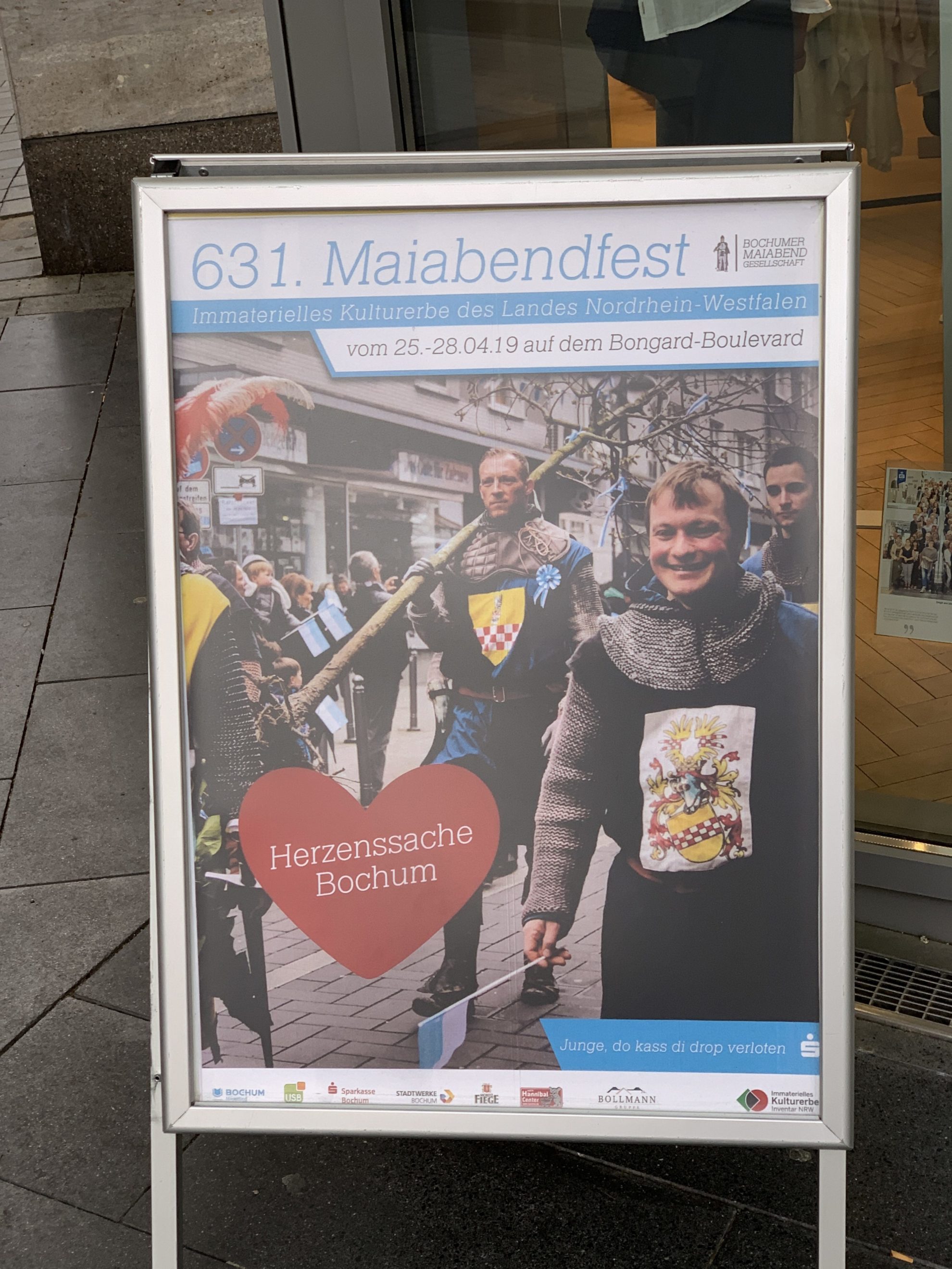 (Maiabendfest 2019) Aufsteller zum 631. Maiabendfest