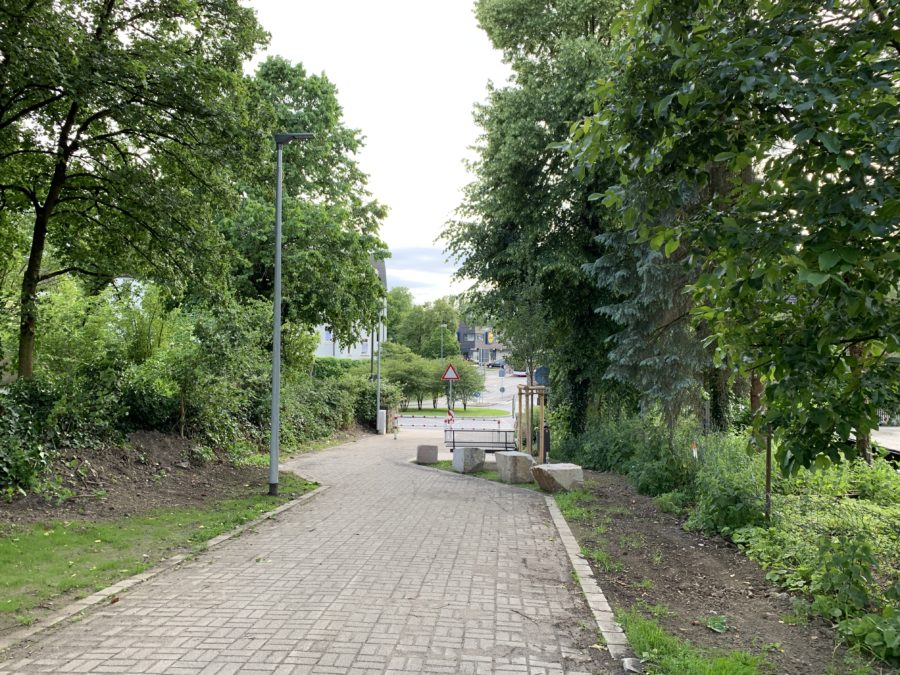 Springorumradweg mit Blick auf die Dr.-C.-Otto-Straße in Bochum