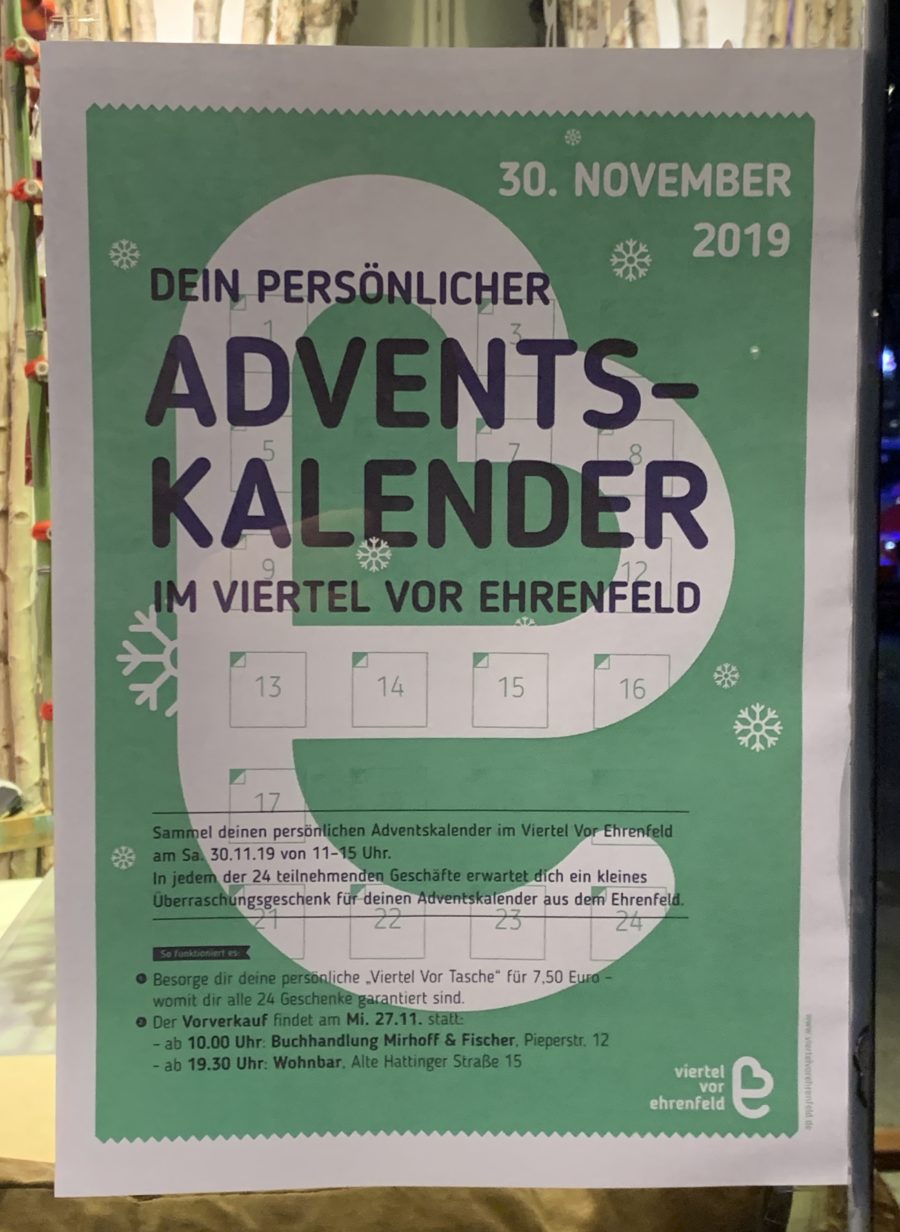 Viertel vor Ehrenfeld (Adventskalender 2019): Plakat