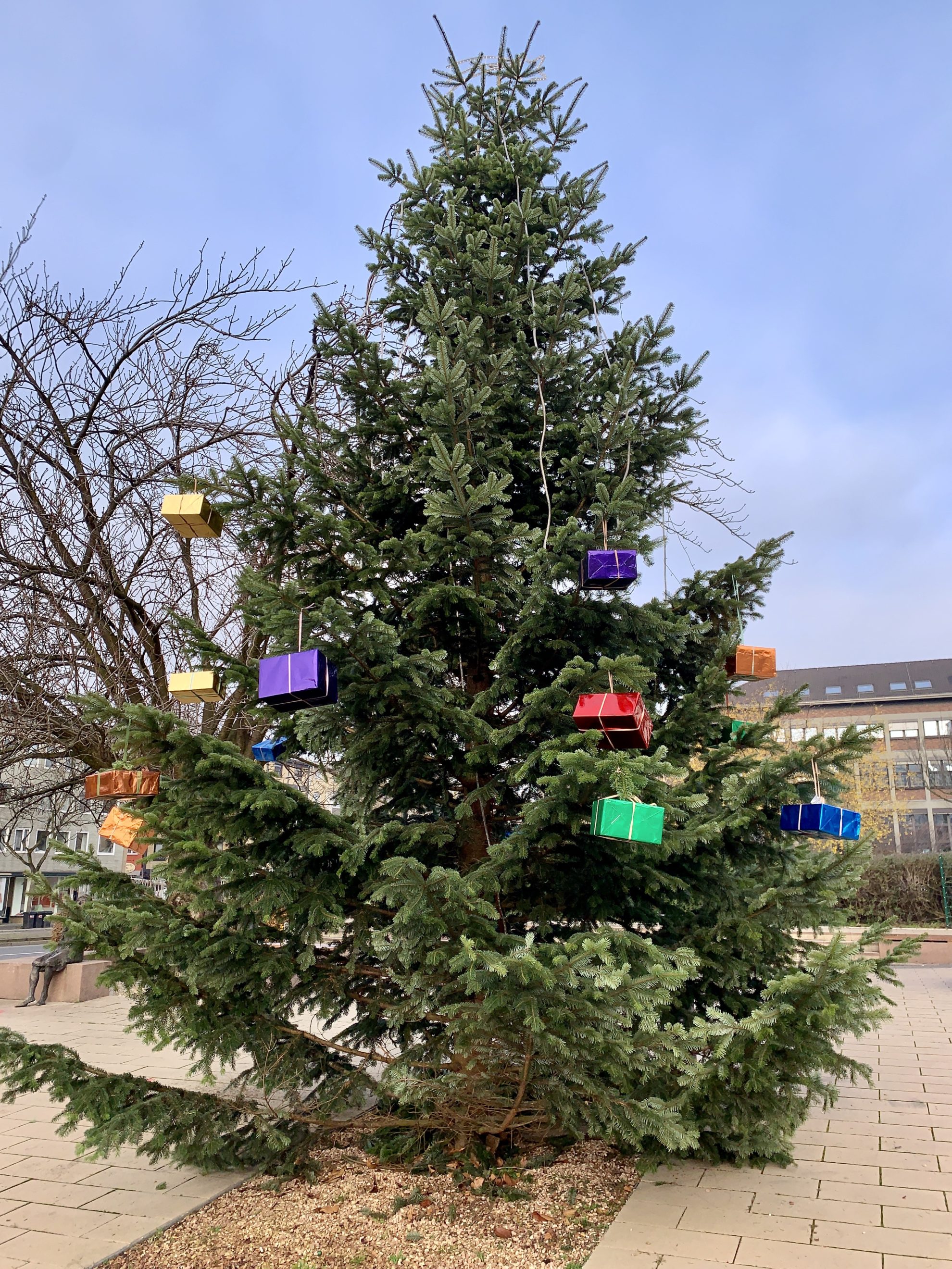 Weihnachtsbaum am Tana-Schanzara-Platz (2019)
