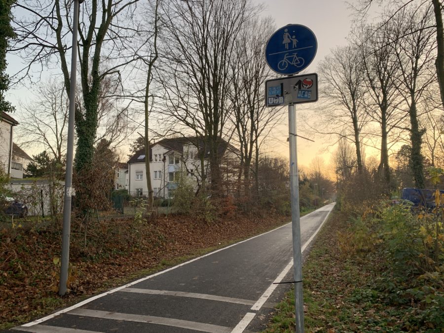 Springorum-Trasse in Bochum (Richtung Bochumer Südwesten)