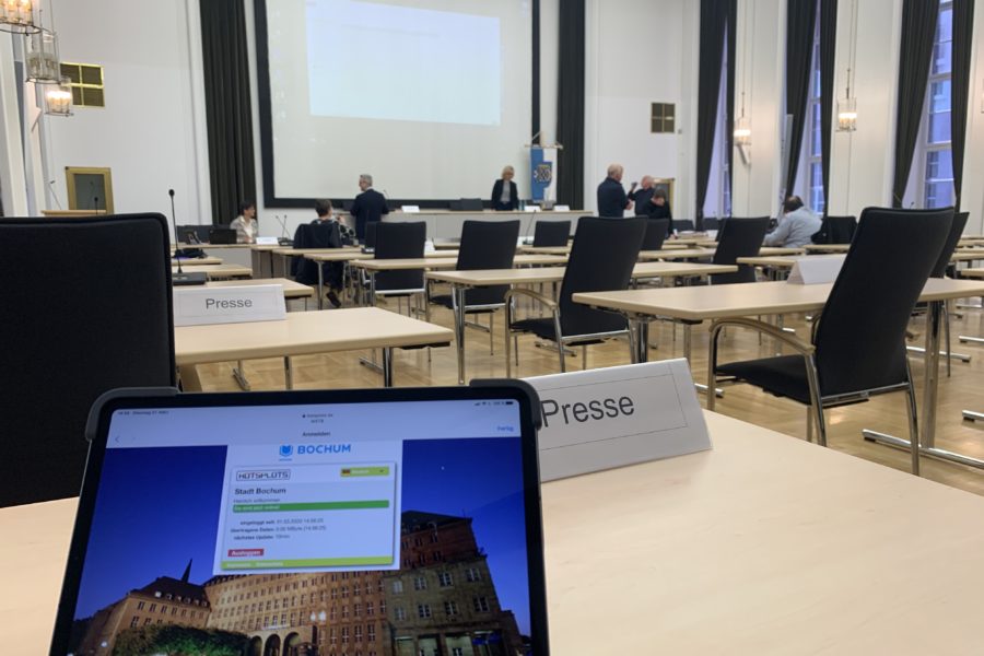 Ausschuss für Infrastruktur und Mobilität der Stadt Bochum im Ratssaal / und der Bereich für die Presse