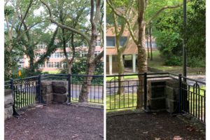 Sanierte Balustrade im Rechener Park im Bochumer Ehrenfeld - gegenüber der Graf-Engelbert-Schule (Terassenbauwerk an der Königsallee)
