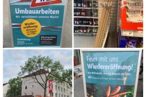 Umbauarbeiten beim Rewe an der Königsallee / Wiedereröffnung am 12. August 2020