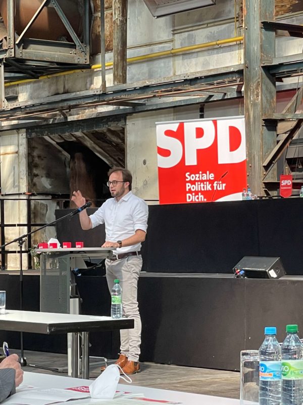 Bastian Hartmann beim Parteitag der SPD Bochum am 26. Juni 2021