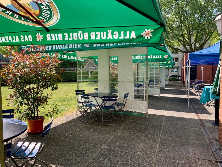 Biercafe (am Schauspielhaus): Blick auf die Terrasse (in 2020)
