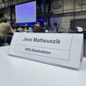 Namensschild (Jens Matheuszik - SPD-Ratsfraktion)
