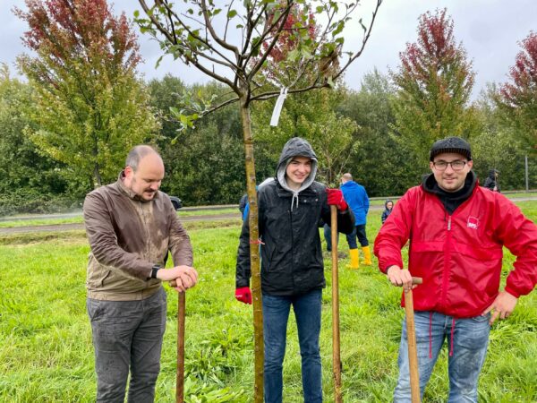 Einheitsbuddeln 2021: Alexander Knickmeier, Christian Kalisch und Lennart Schnell
