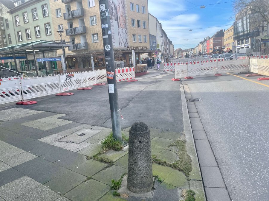 Hattinger Straße: die aktuelle Baustelle wurde verlegt