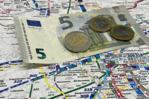 9,- Euro auf dem Netzplan der Bogestra (Bochum)