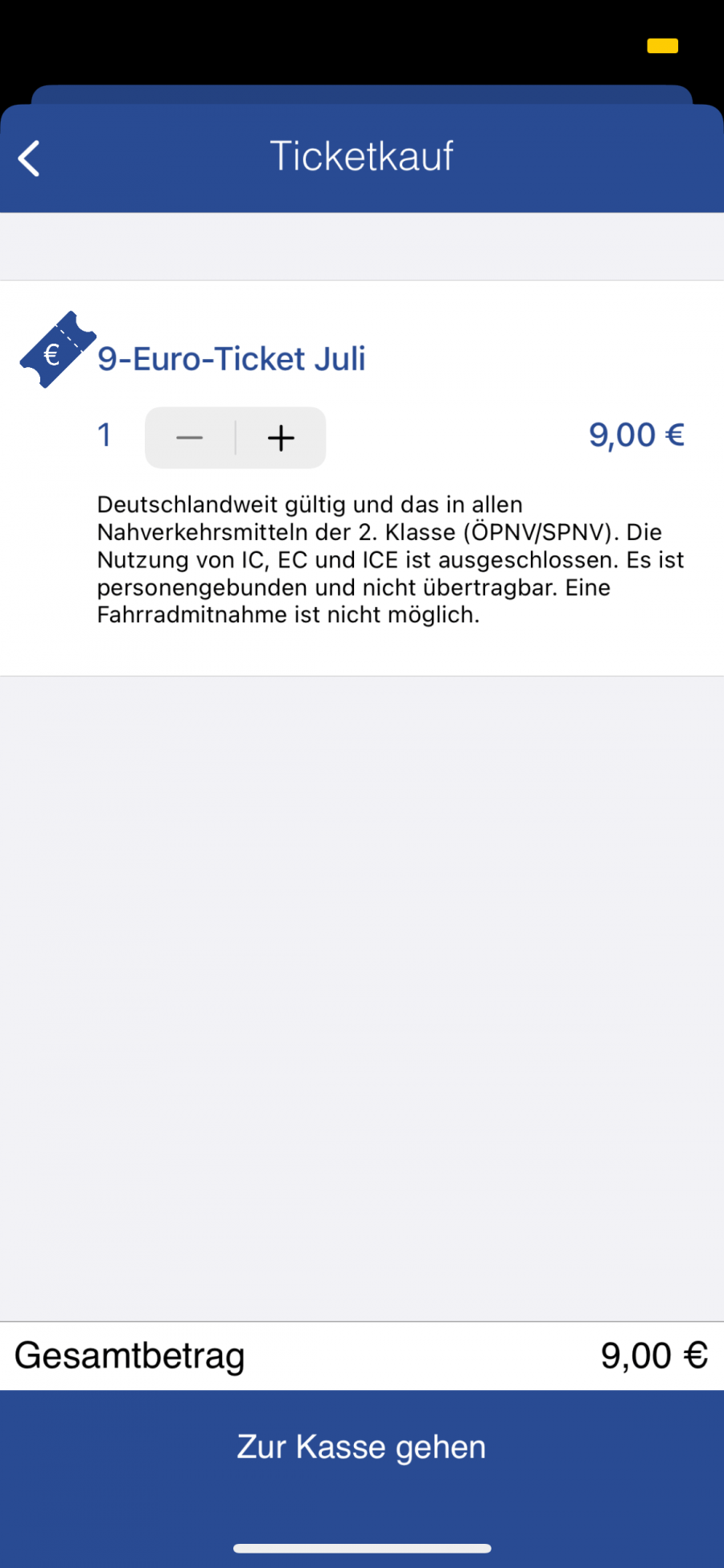 9-Euro-Ticket für den Juli in der Mutti-App der Bogestra