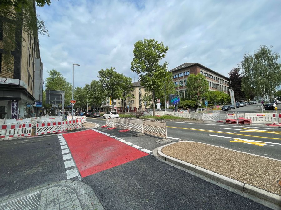 Baustelle an der Schauspielhauskreuzung (im Mai 2022)