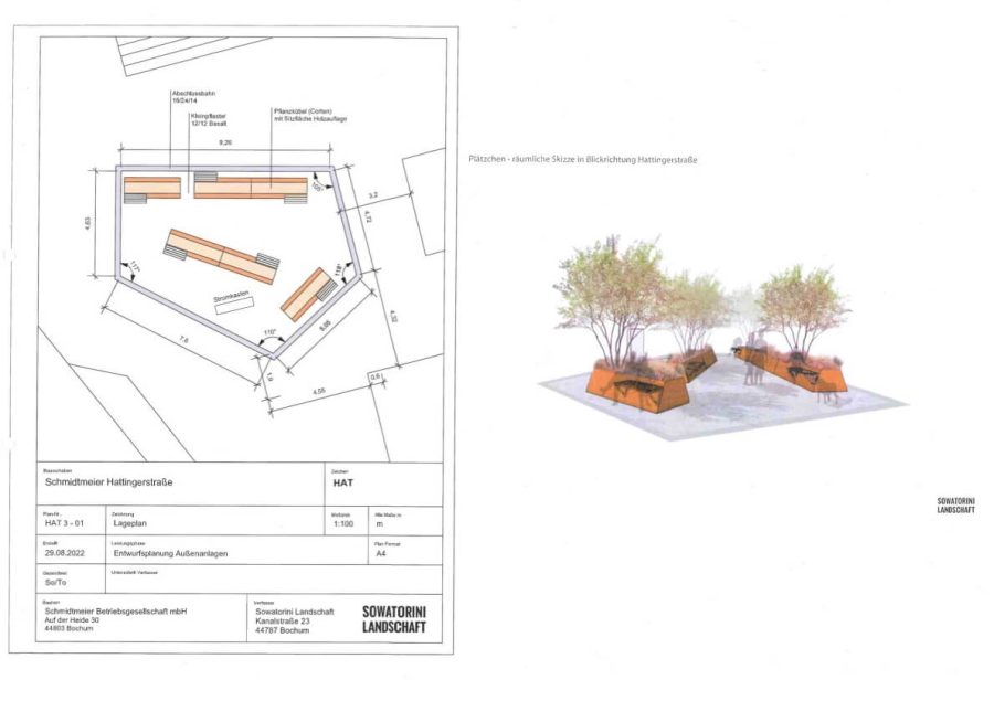 Planungen für den Hans-Ehrenberg-Platz (südlicher Teil; Pieperstraße)