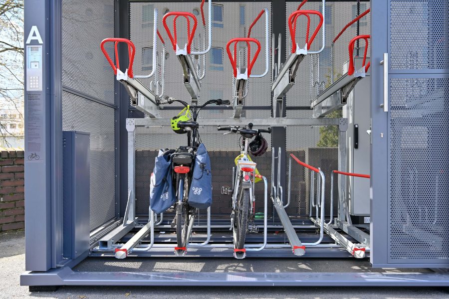 Sammelabstellanlage für Fahrräder am Buddenbergplatz in Bochum