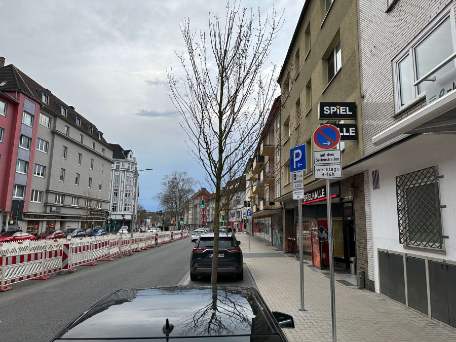 Baumaßnahme Hattinger Straße: westlich der Bessemerstraße (März 2023)