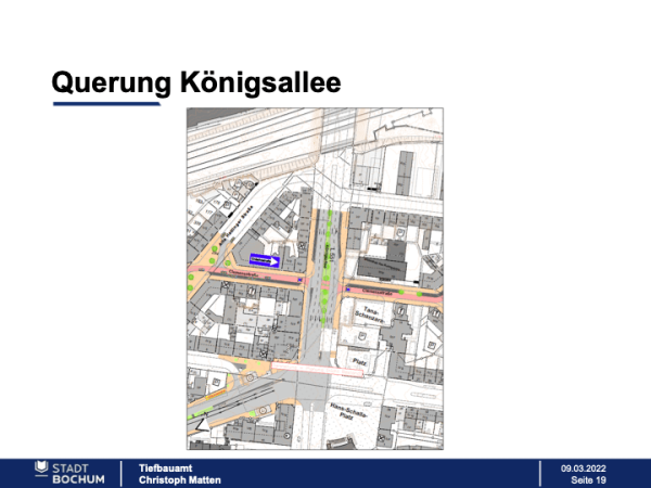 Radschnellweg RS1 Ruhr: Querung Königsallee